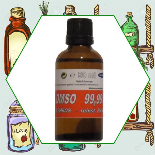 DMSO 99,99 % Dimethylsulfoxid Ph. Eur. Tropfereinsatz Apothekerglas Zertifikat