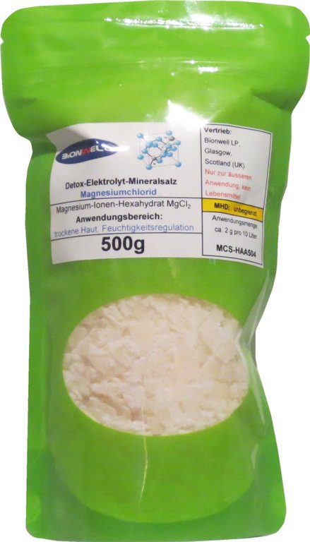 500g Detox Elektrolyt Salz Magnesiumchlorid Fussbad LZ-K603 Cell Spa Wellness Ausleitung