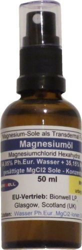 50ml Magnesiumöl Sprühkopf Magnesium Sole DMSO Transdermal Fluid