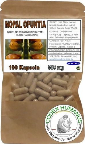 Nopal Opuntia Feigenkaktus Vegan Kapseln 500 mg